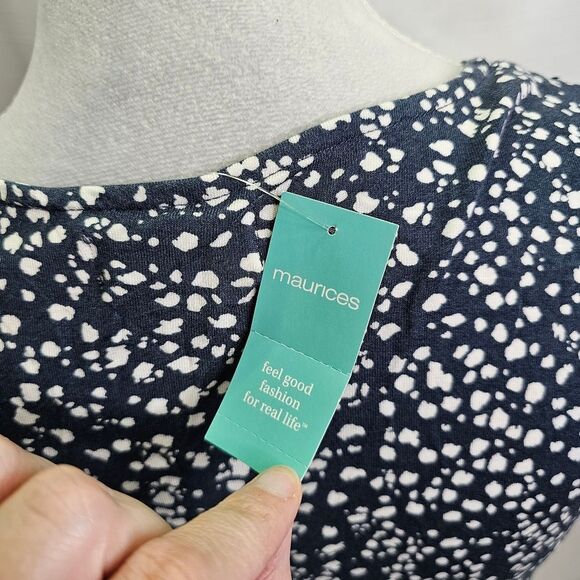 Maurices 24/7 Blue Polka Dot Sleeveless Romper Size XS - Picture 11 of 14